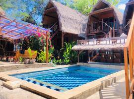 Naktsmītne pie ģimenes Deep House Bungalows pilsētā Gilitravangana
