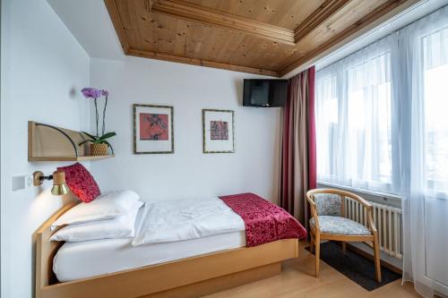 Katil atau katil-katil dalam bilik di Hotel Vorab - Kulinarische Vielfalt